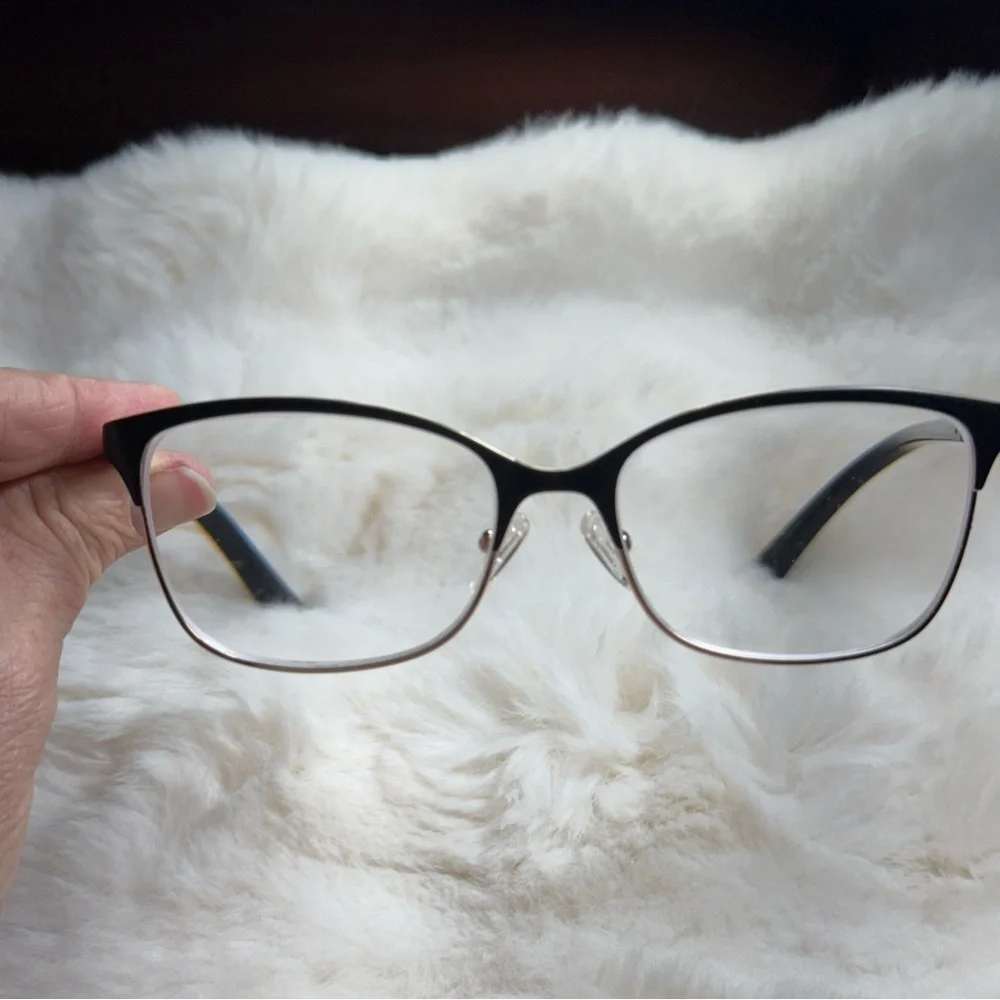 Marie Claire Satin Black & Gold Rectangular Eyeglasses Frames‎ | 54-16-140